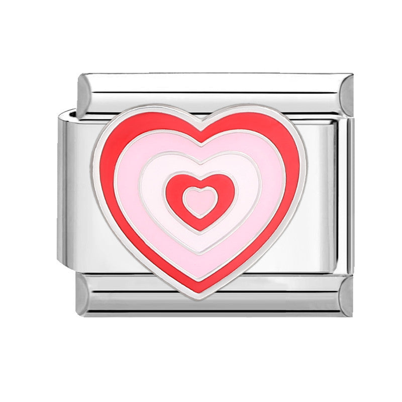 Wholesale Italian Charm Bracelet 9mm DIY Splicing Red Series Titanium Steel Composable Bracelet