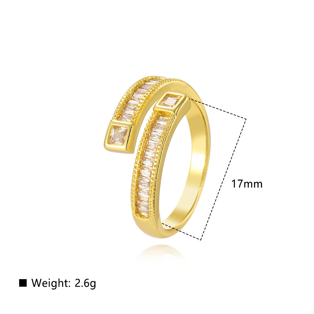 Wholesale 18K Cubic Zirconia Adjustable Ring
