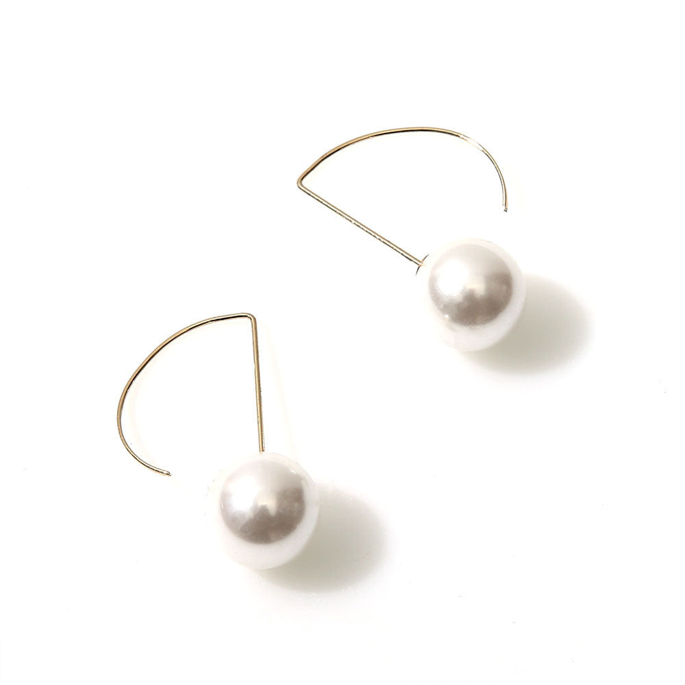 Wholesale  freshwater pearl fish hook handmade earrings