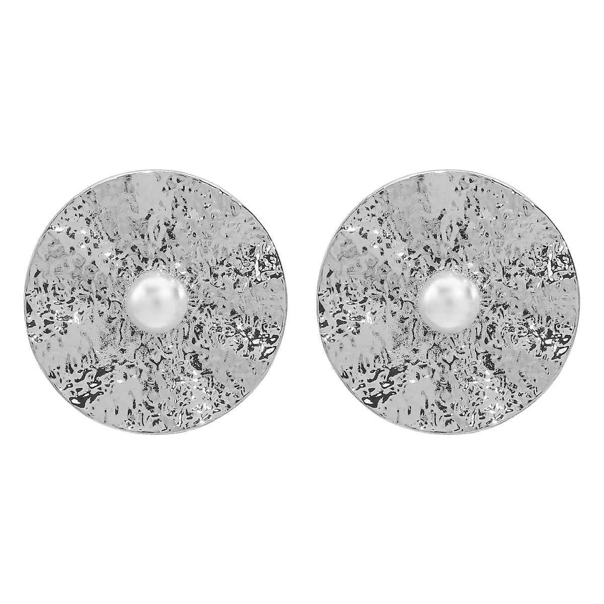 Anello elegante con perla rotonda in metallo retrò all'ingrosso