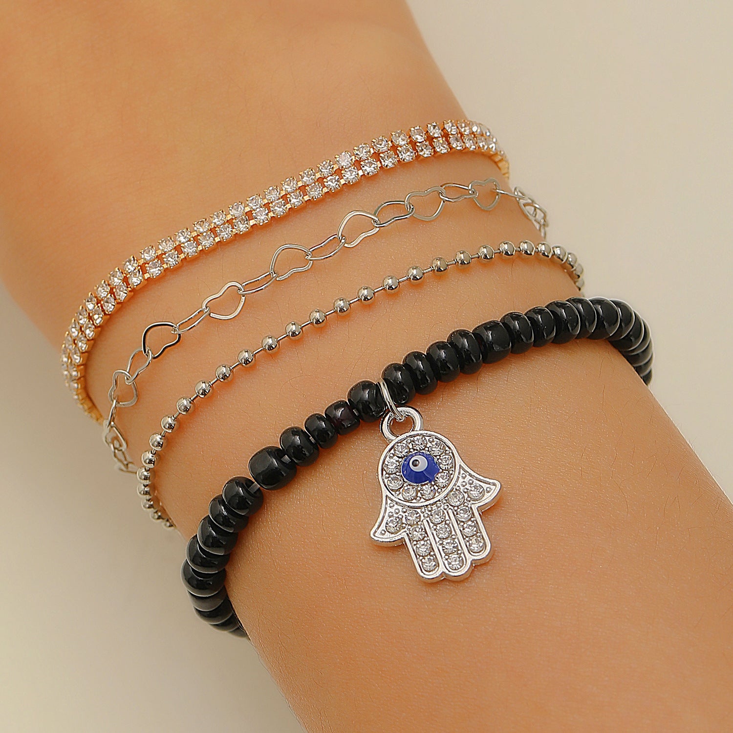 Wholesale Turquoise Evil Eye Cross Bracelet