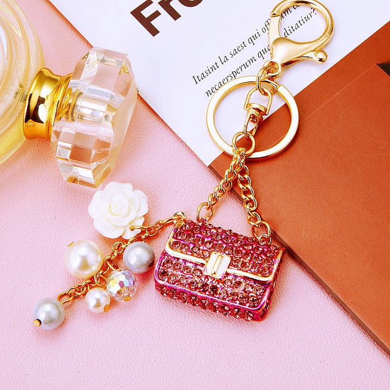 Wholesale Pearl Diamond Zinc Alloy Keychains ACC-KC-RuiYuan002