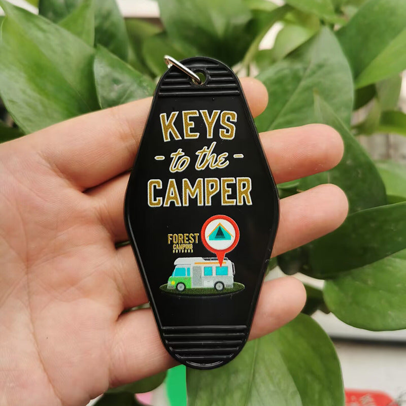 Wholesale Hotel Key To The CAMPER Travel Keychains ACC-KC-MeiXin002