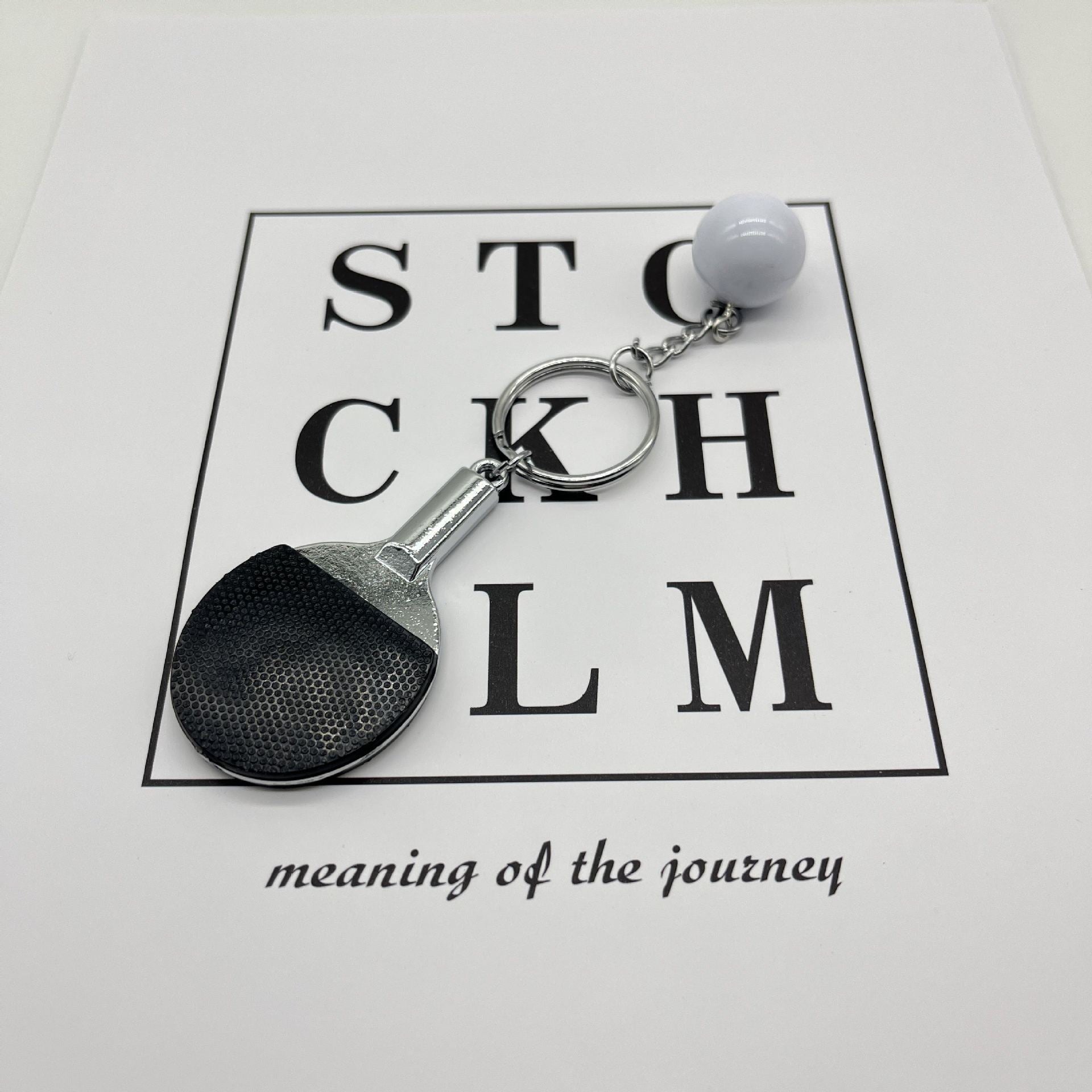 Wholesale  Table Tennis Racket Keychain Metal Sports Keychains