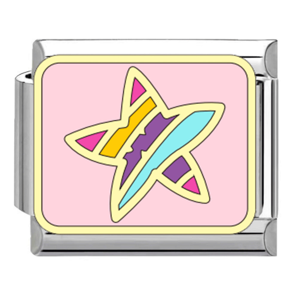 Wholesale Stylish DIY Italian Charms Bracelet Rainbow Heart Candy Design Titanium Steel Jewelry Accessory For Everyday Wear And Boutique Resale