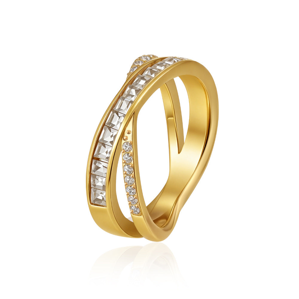 Wholesale Retro Diamond Ring Stainless Steel Fashion Accessory