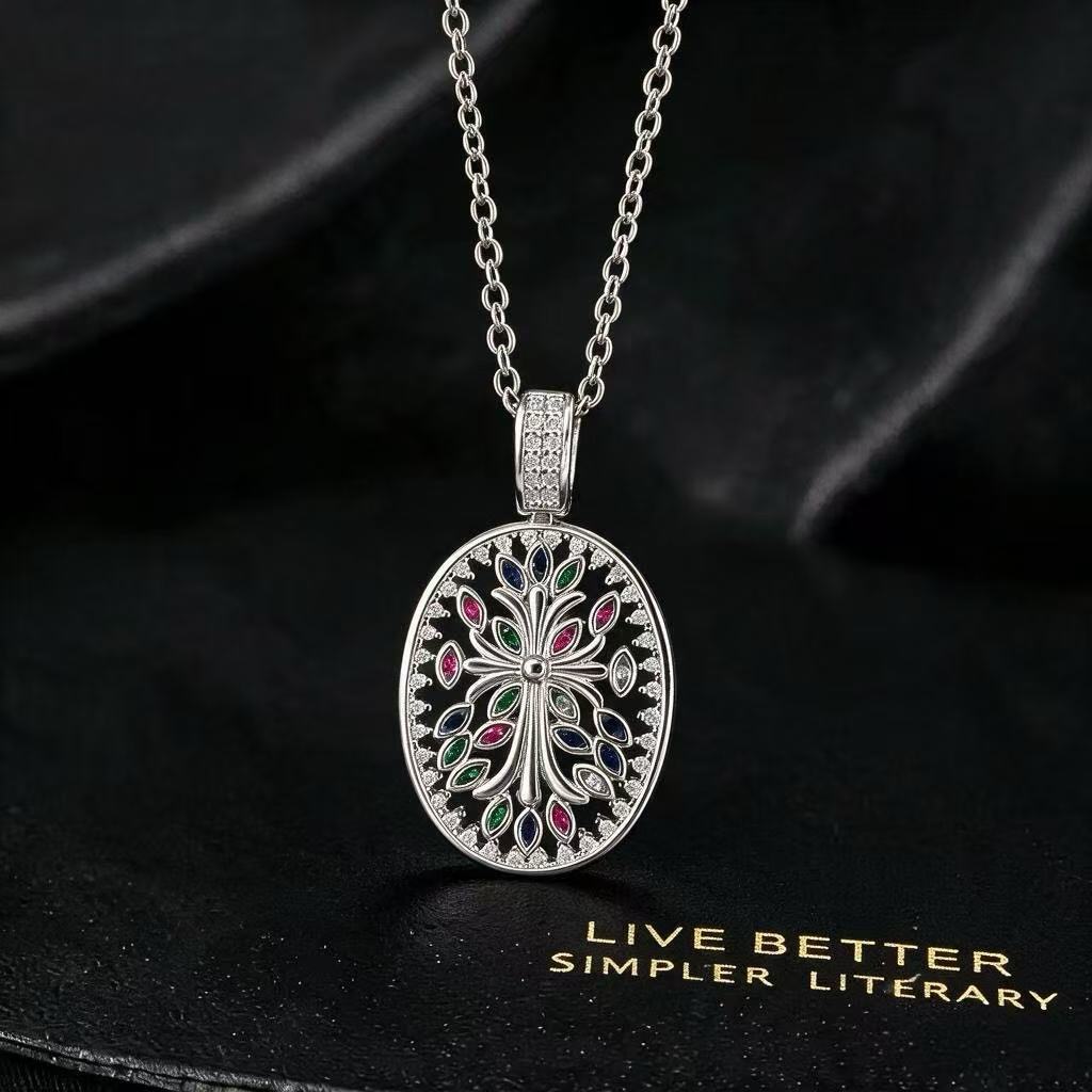 Wholesale Stylish Women S Gold Plated Copper Zircon Oval Hollow Collarbone Necklace Trendy Jewelry Accessory For Party Gift And Boutique Resale