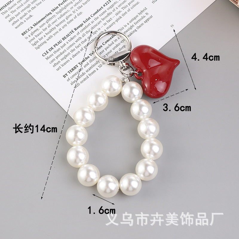 Wholesale Double-sided butterfly acrylic beaded keychain