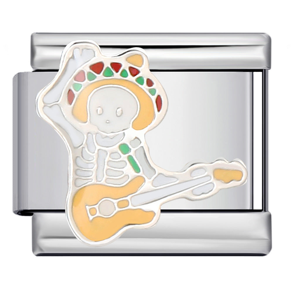 Wholesale Italian Charm Bracelet 9mm DIY Splicing Removable Mexico Element Stainless Steel Composable Bracelet