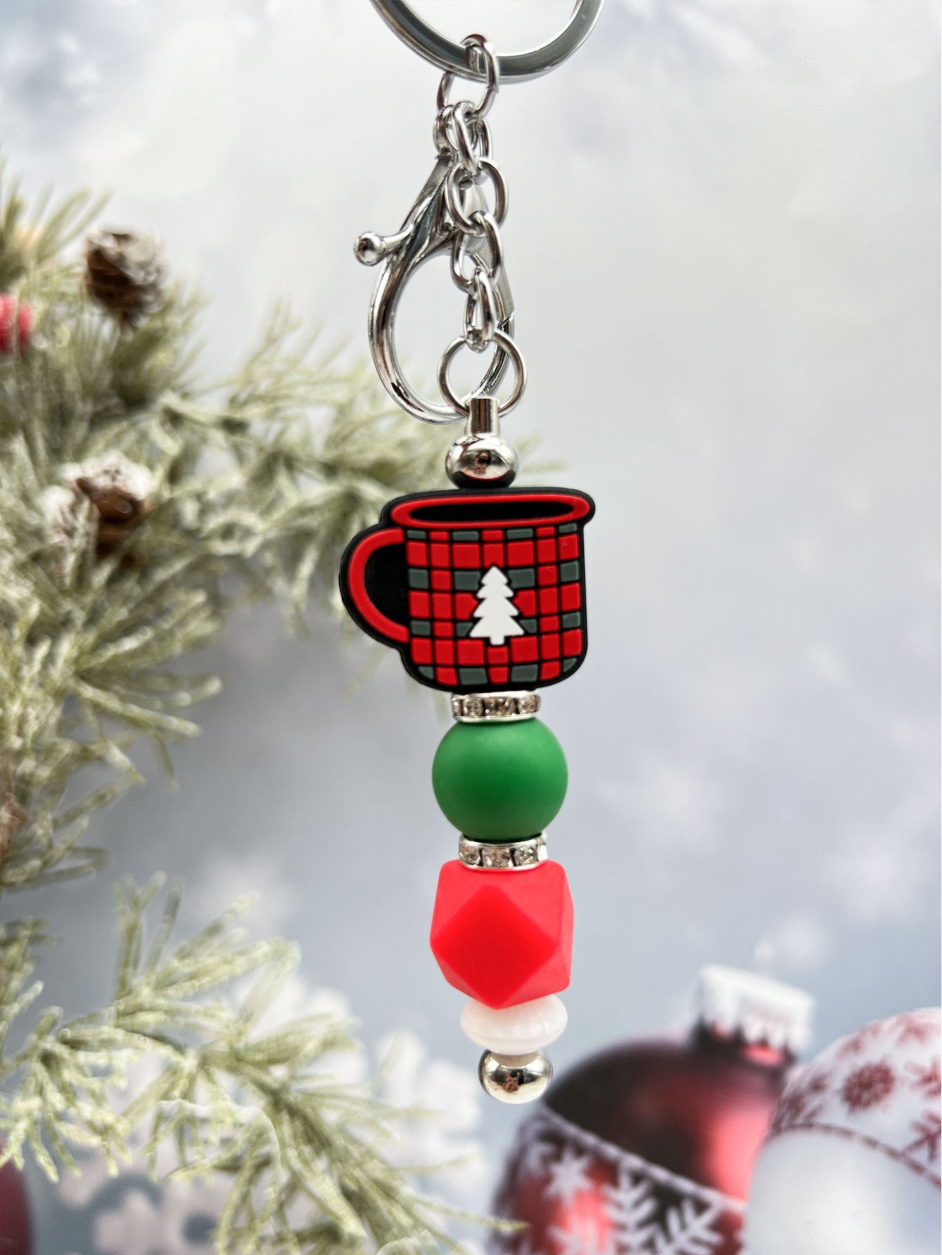 Wholesale Christmas Cartoon Cute Christmas Tree Keychain ACC-KC-JiuYa021