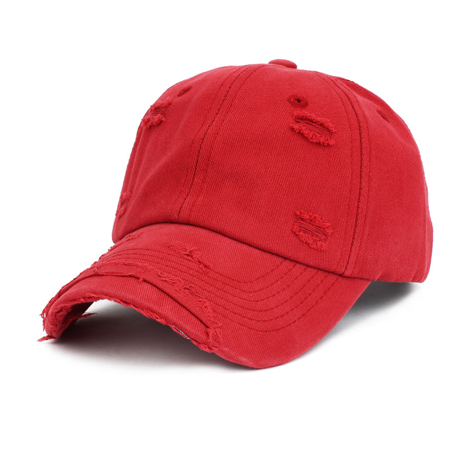 Wholesale Hole Baseball Cap Soft Top Cotton Hat ACC-HT-RongZhao019