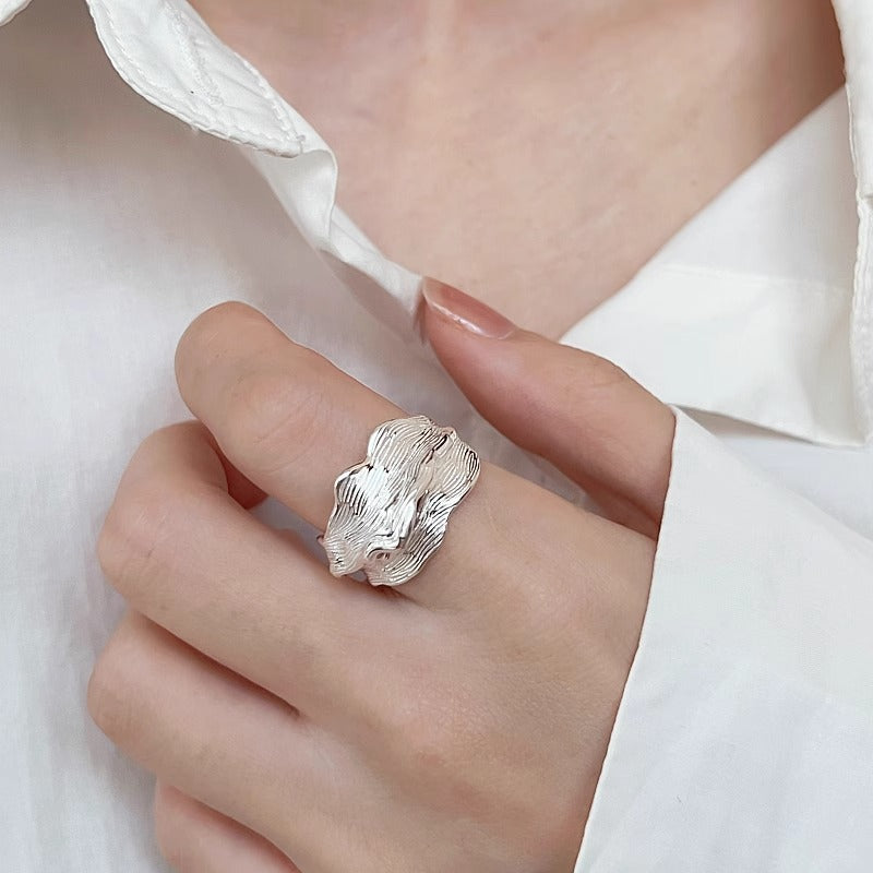 Wholesale Versatile Textured Open Ring