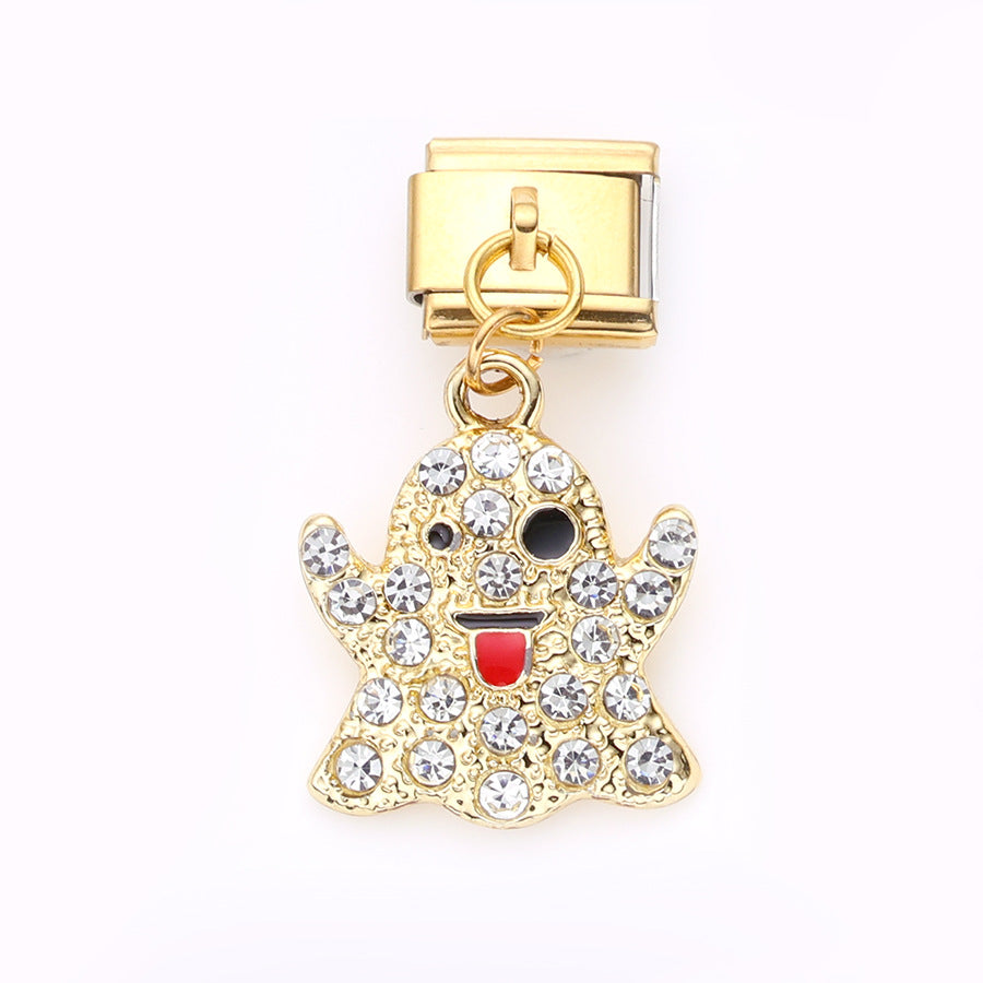 Wholesale 10pcs Italian Charm Bracelet 9mm DIY Splicing Love Pendant Stainless Steel Composable Bracelet