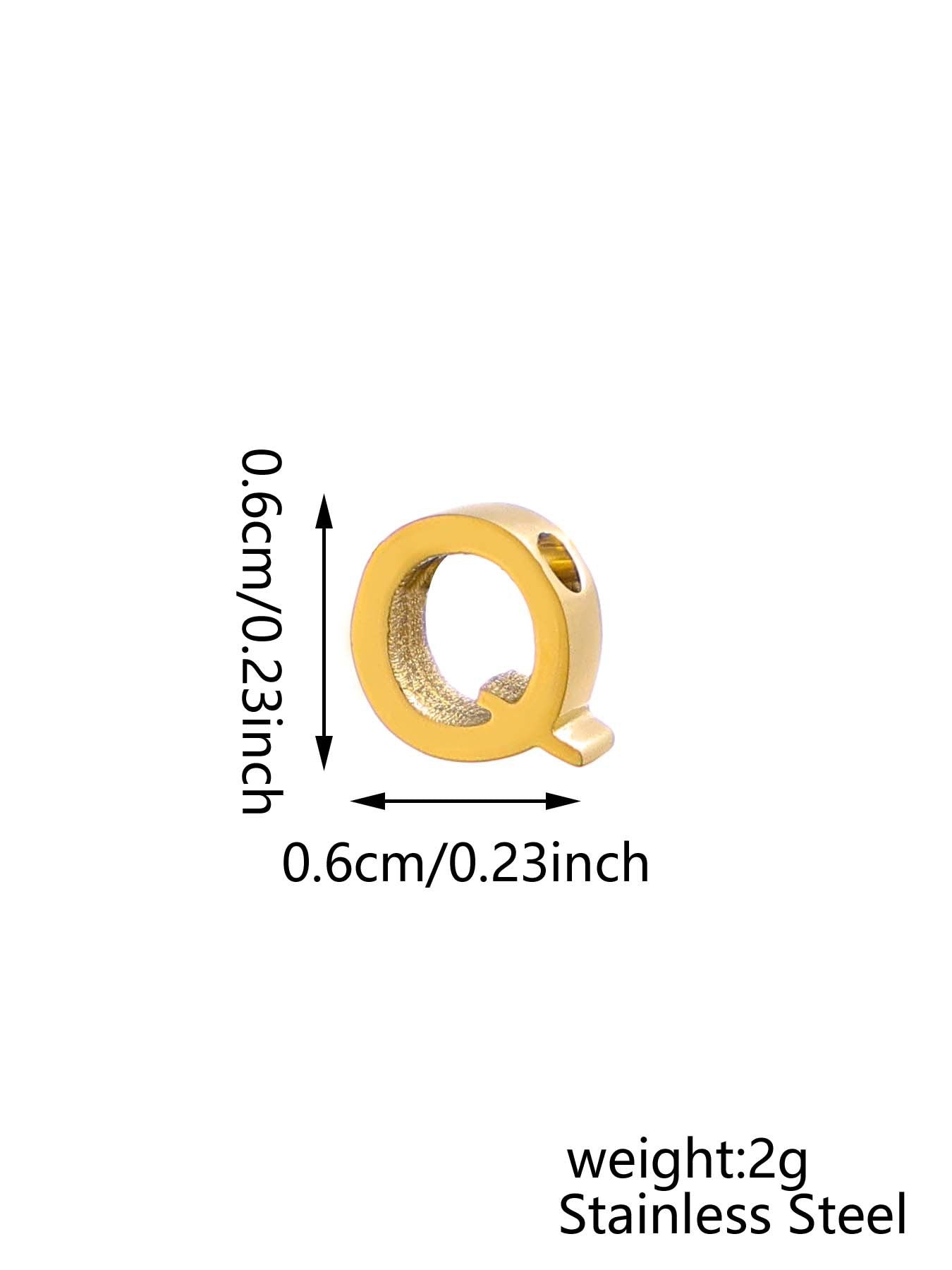 Wholesale 26 English letters stainless steel mirror polished pendant