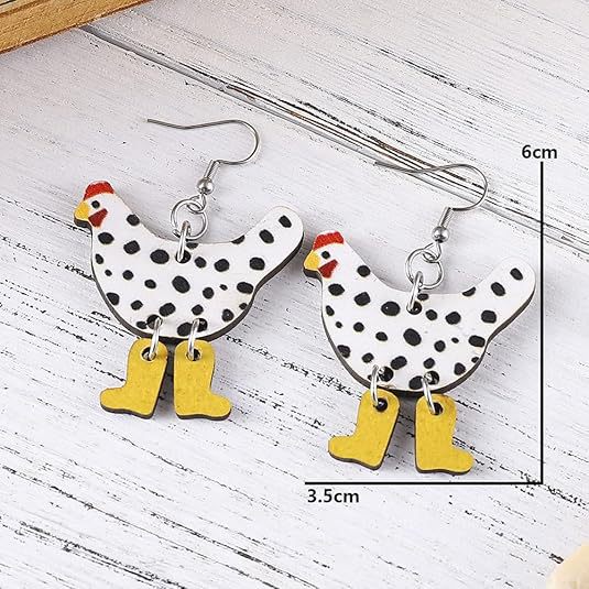 Wholesale Cute Acrylic Animal Pendant Earrings