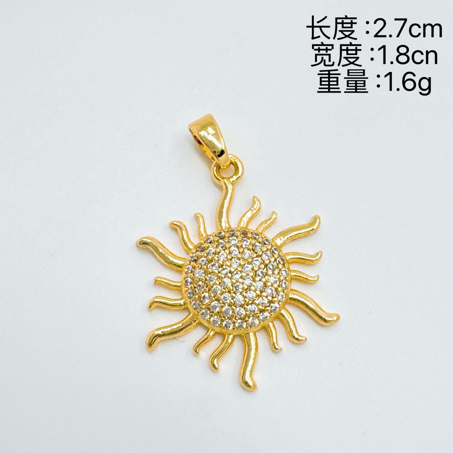 Wholesale Hip-Hop Ins Style Gold Plated Zircon Pendant Necklace for Women Fashion Accessory Boutique Resale
