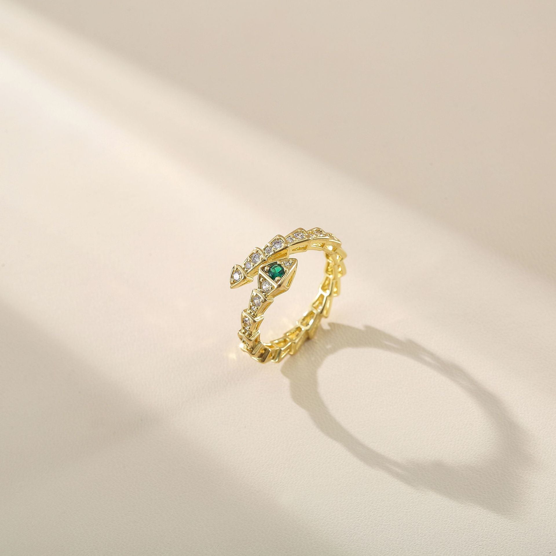 Wholesale  Copper Zircon Snake Ring