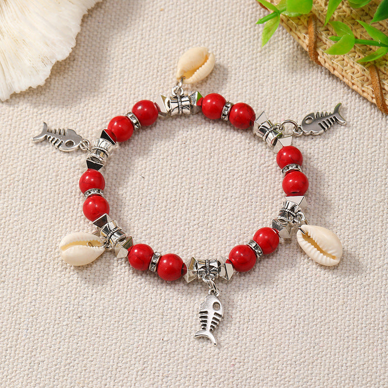 Wholesale Bohemian Ocean Style Colorful Seashell Bracelet