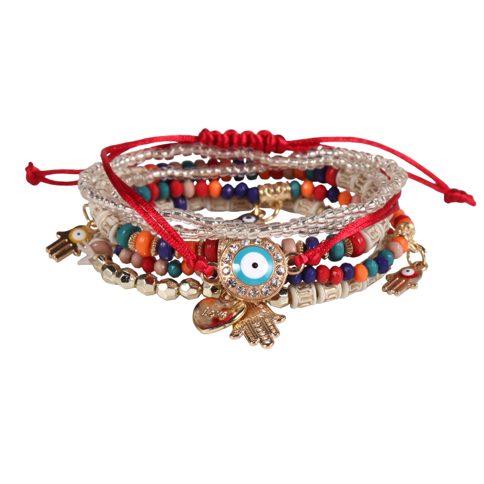 Wholesale Handmade Beaded Jewelry Evil Eye Bracelet Multi-layered Bracelet Beaded Bracelets ACC-BT-XinY002