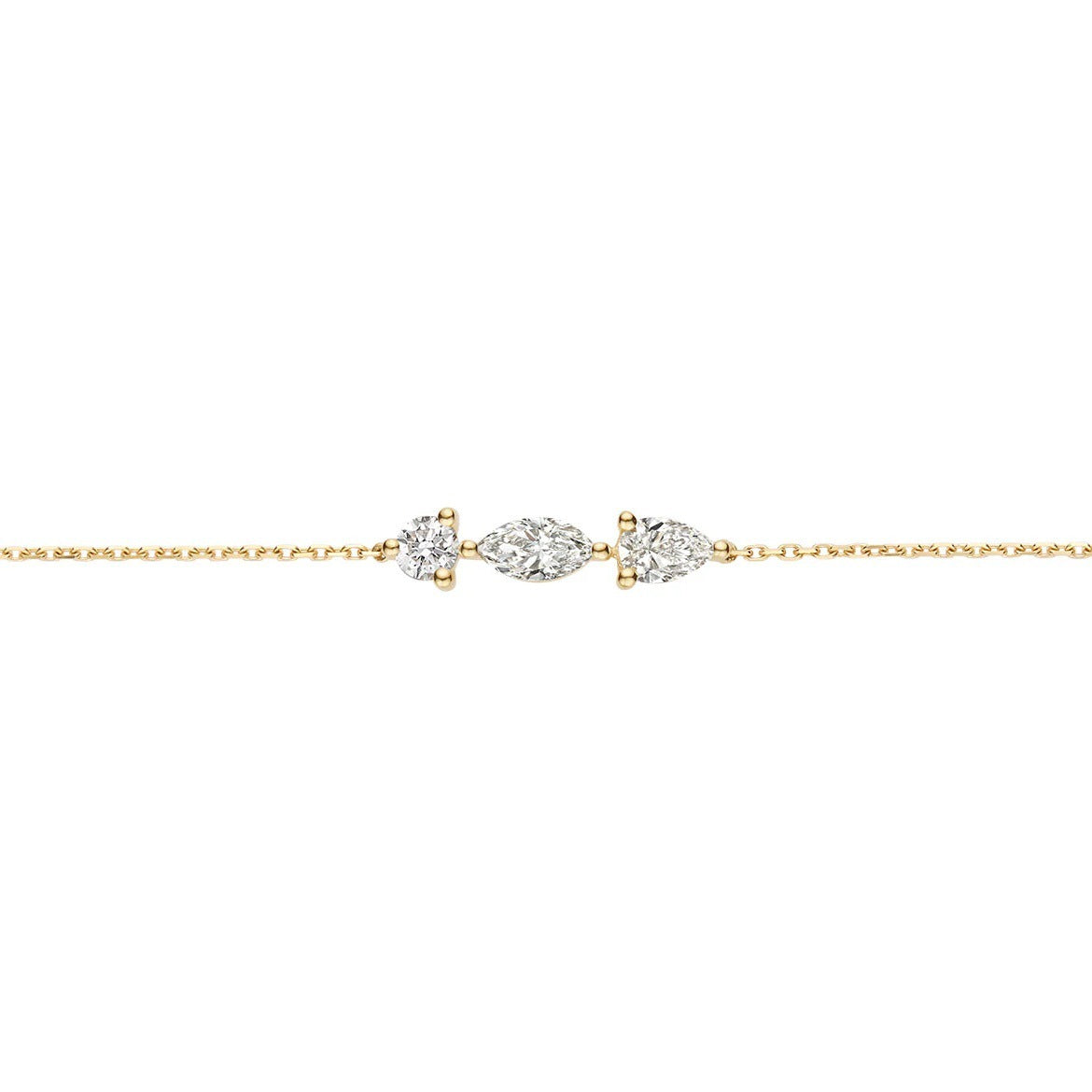 Wholesale Trendy Geometric Zircon Thin Chain Bracelet For Women Stainless Steel Jewelry Accessory Casual Gift Idea