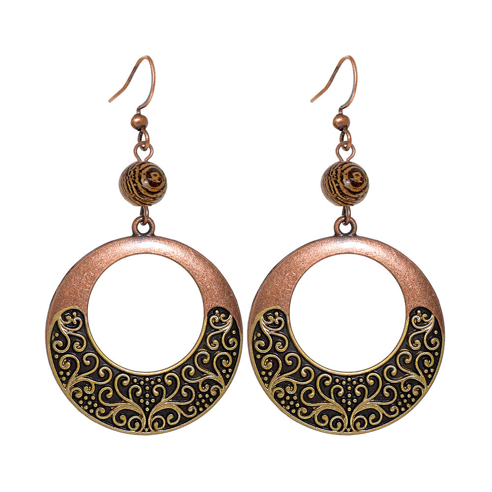 Wholesale Bohemian Maillard Style Handmade Earrings Zinc Alloy Jewelry Accessory for Resale