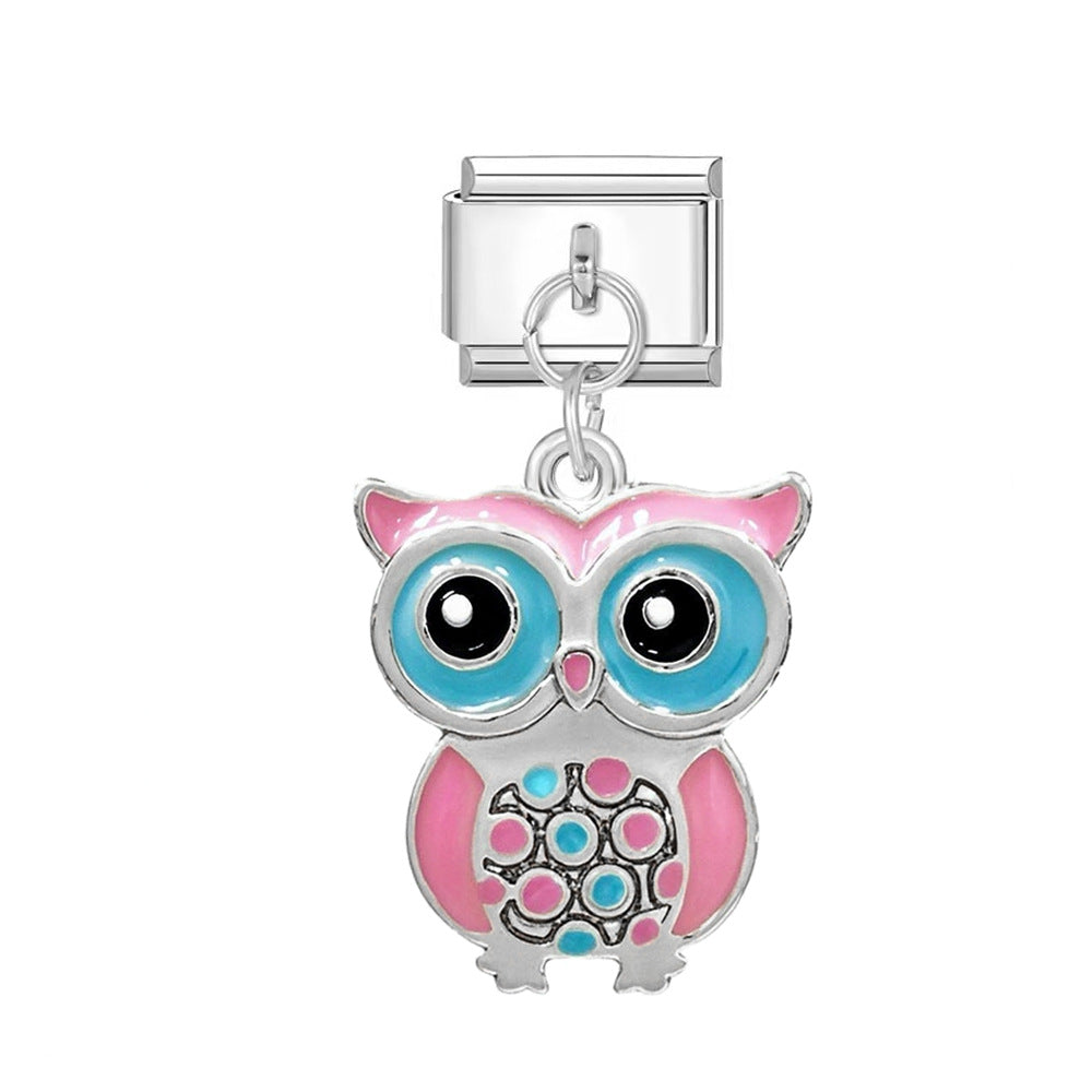 Wholesale Italian Charm Bracelet 9mm DIY Small Animal   Creative Stainless Steel Composable Bracelet