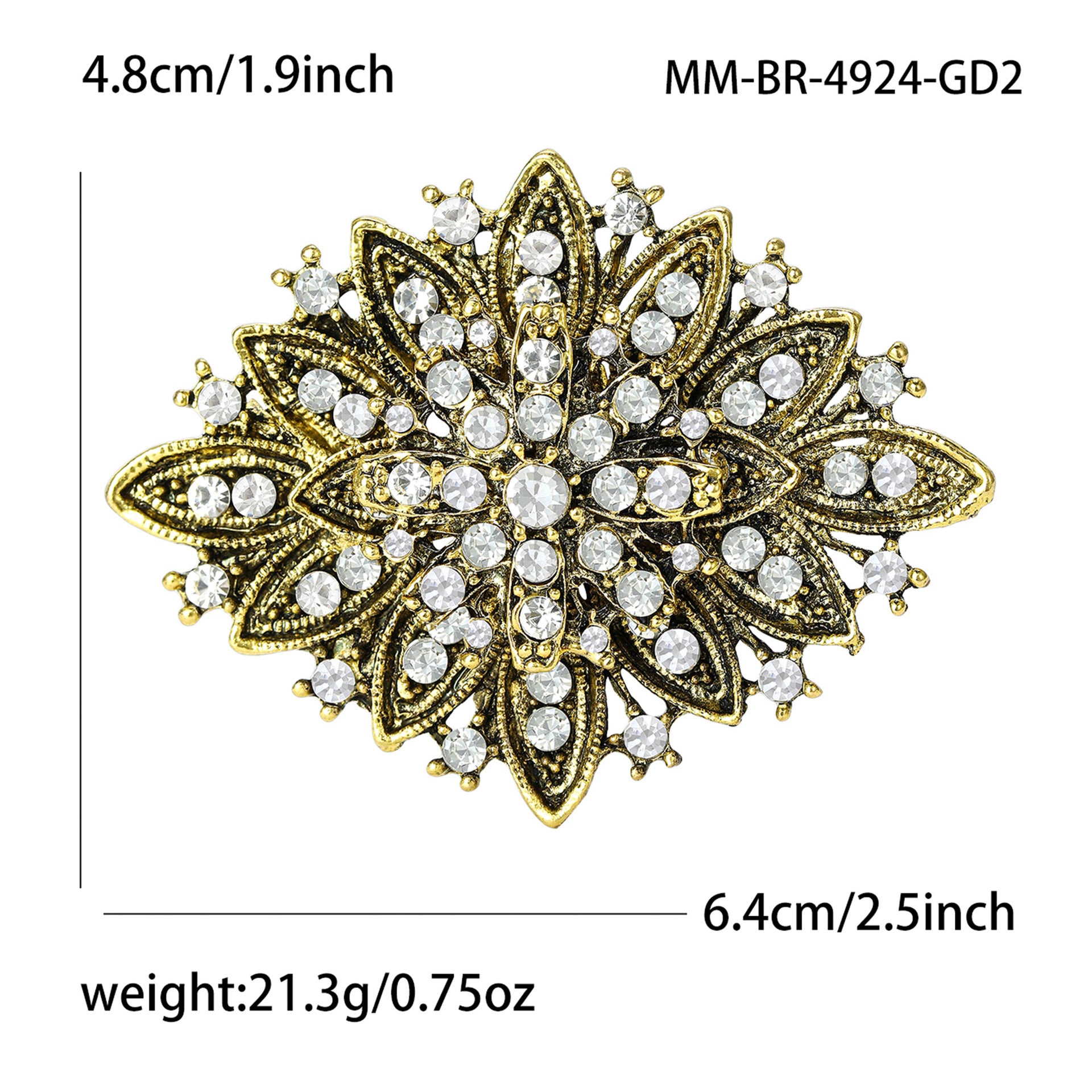 Wholesale Luxurious Alloy Rhinestone Bride Brooch Stylish Women S Fashion Accessory Gift For Wedding Party