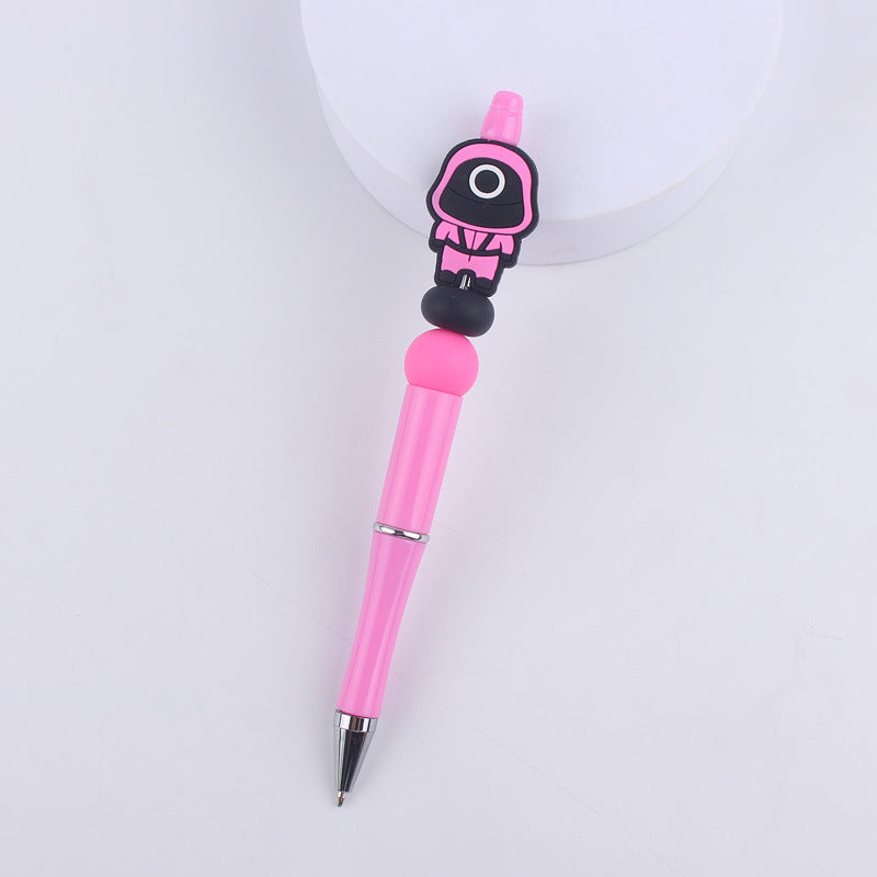 Wholesale Cartoon Silicone Animal Bee Dog Beaded Pen