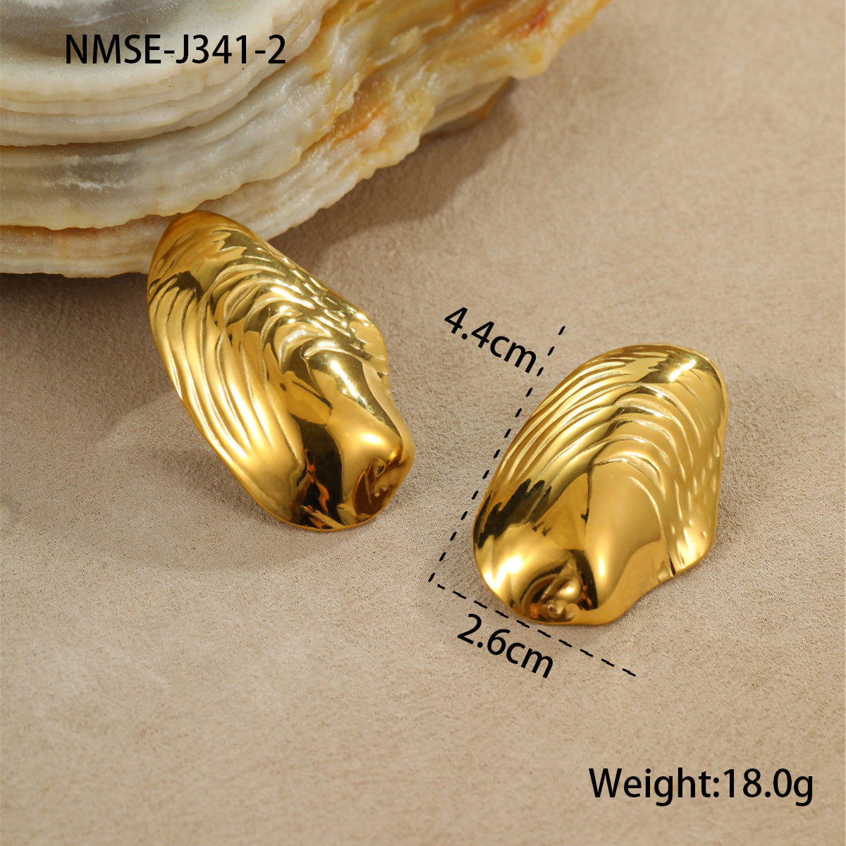 Wholesale Pearl Conch Stainless Steel Earrings