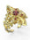 Wholesale cross diamond red open adjustable ring