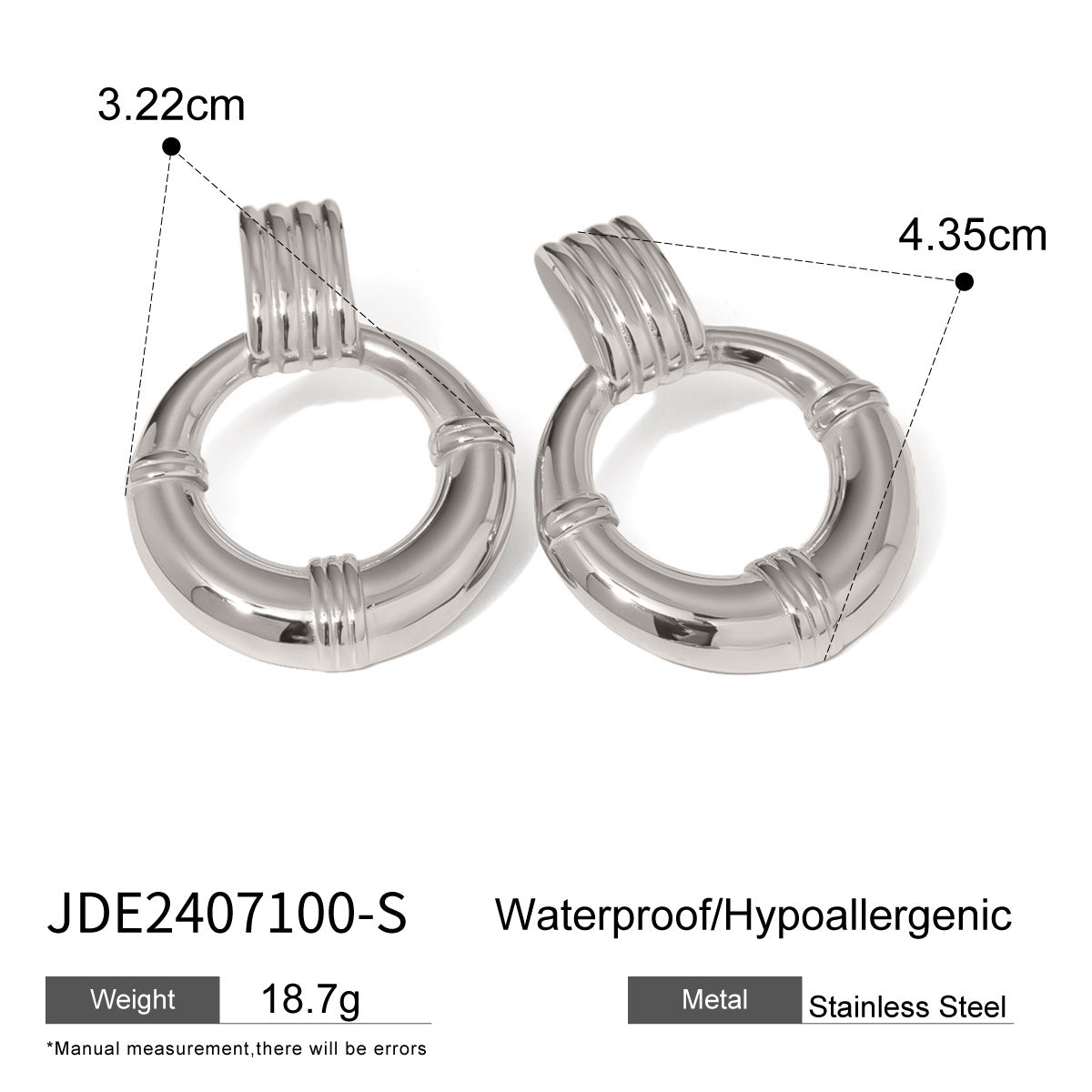 Wholesale Stainless Steel Hoop Earrings ACC-ES-WanX007