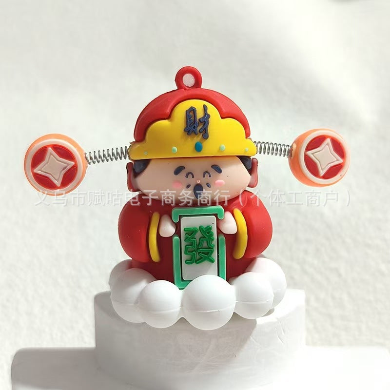 Wholesale God of Wealth Luminous Keychain