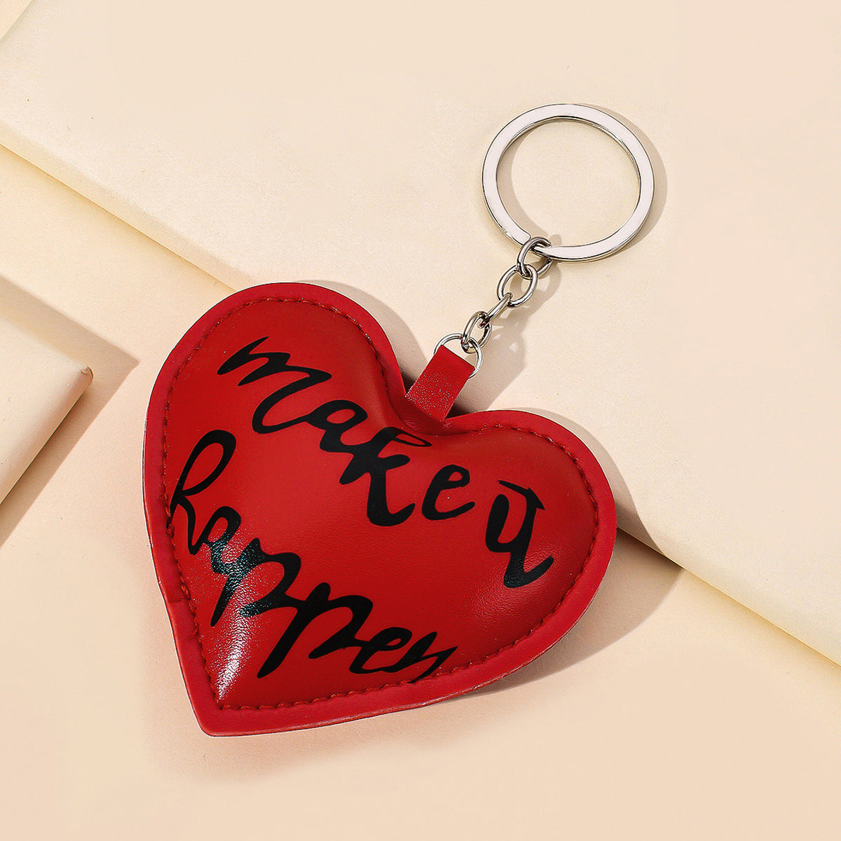 Wholesale Valentine's Day Love Heart PU Keychain