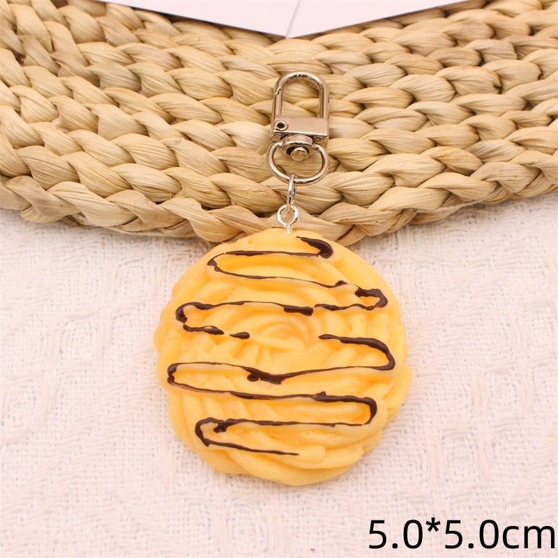 Wholesale Cookies Creative Personality DIY Resin Keychains ACC-KC-YiNian004