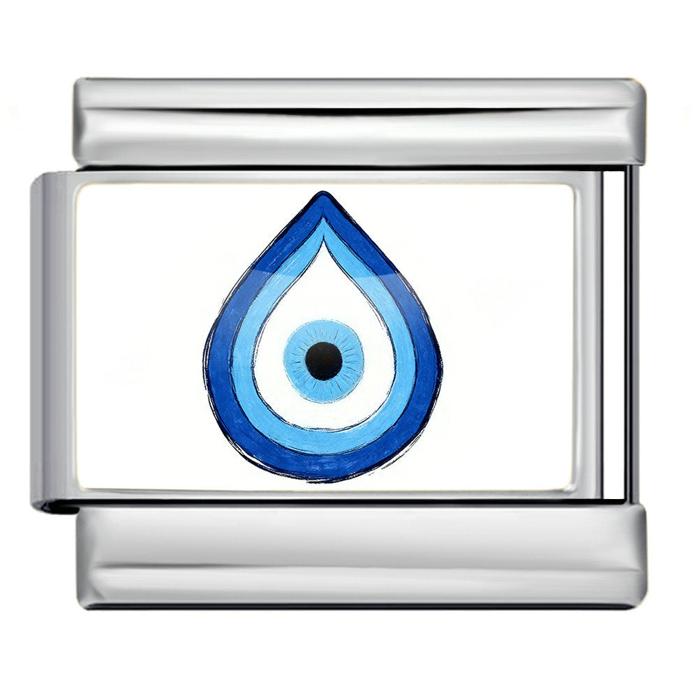 Wholesale Modern Blue Devil' s Eye Stainless Steel Detachable DIY Bracelet Boutique Resale