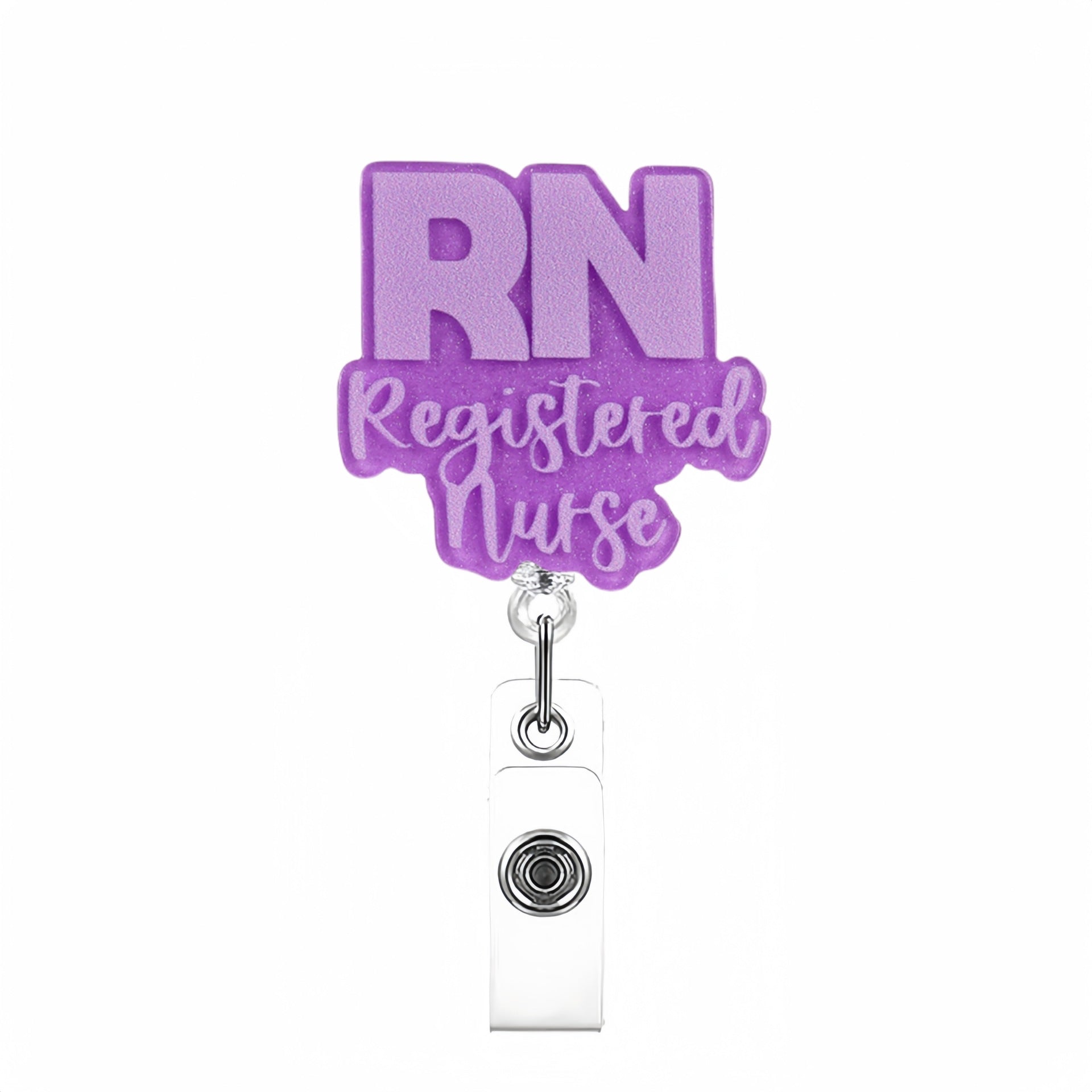 Wholesale Love Romantic Workplace  Acrylic Retractable Rotating Badge Keychain