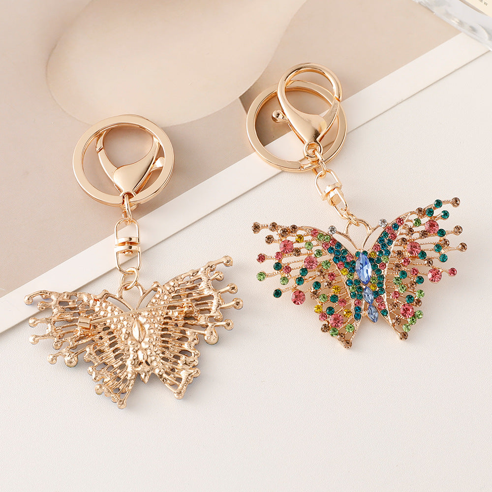 Wholesale Vintage Alloy Diamond Butterfly Metal Keychain ACC-KC-CH056