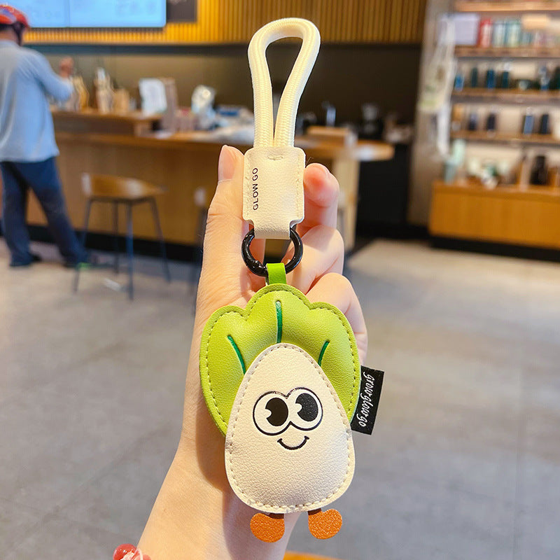 Wholesale Creative Leather Strawberry Keychain Pendant Cute Fruit Car Key Chain Bag Charm Gift Resale
