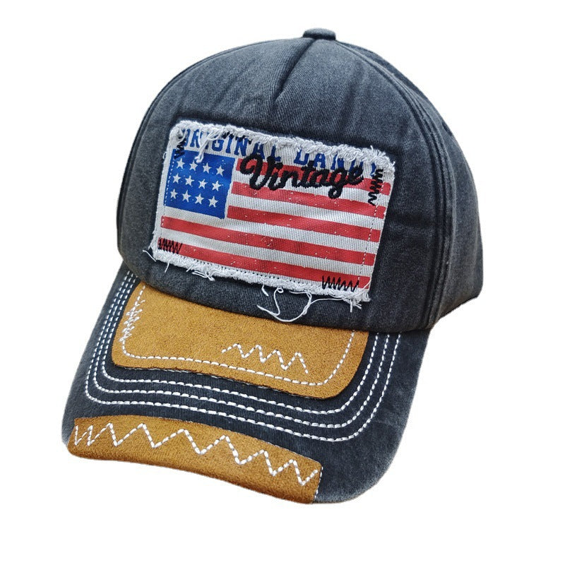 Wholesale embroidered baseball cap  fashion retro peaked cap