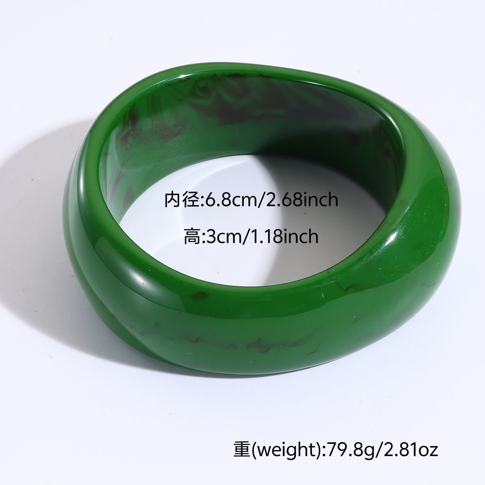 Wholesale Wide Oval Translucent Resin Bracelet Retro Style Jewelry Accessory for Everyday Wear
