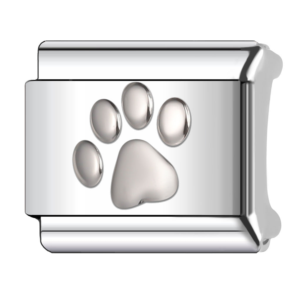 Wholesale 5pcs Italian Charm Bracelet 9mm DIY Splicing Cute Creative Stainless Steel Composable Bracelet