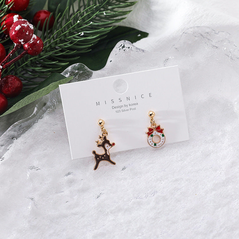 Wholesale S925 Silver Needle Christmas Earrings ACC-ES-QingLian001