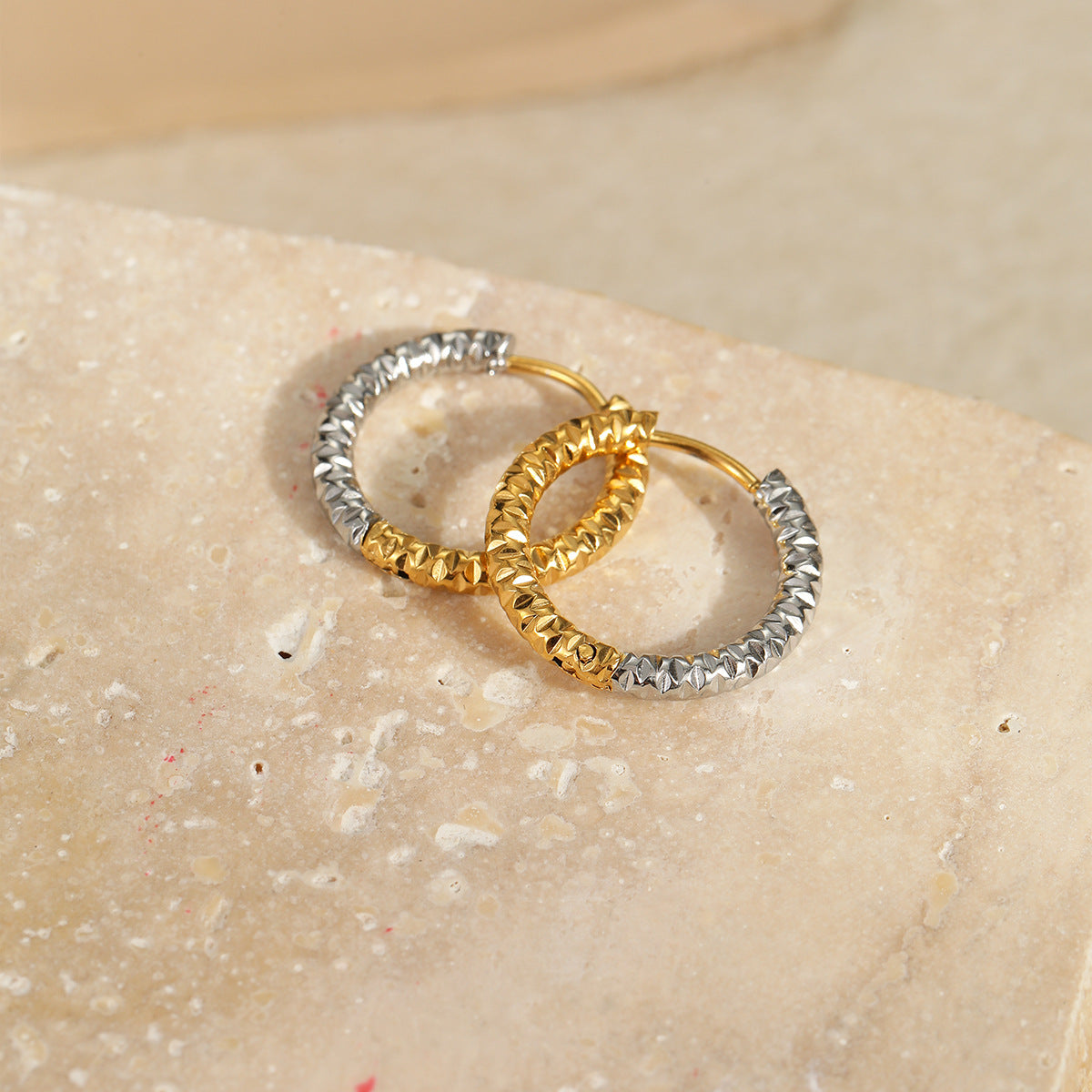 Wholesale Gold and Silver Color Matching Earrings Stainless Steel Earrings