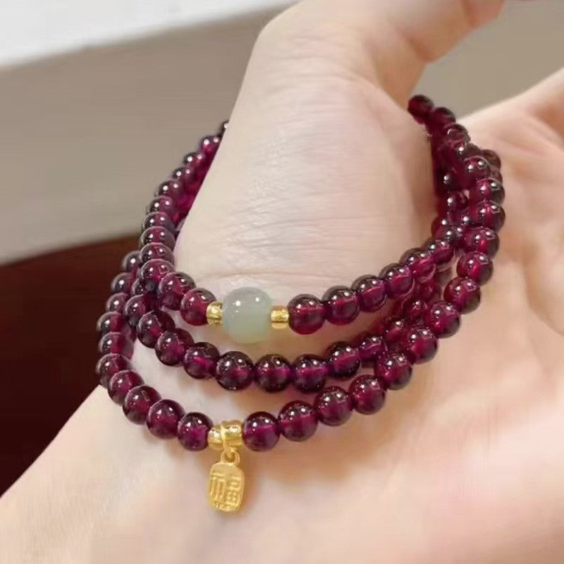 Wholesale  Pomegranate Beaded Multi-Circle Bracelet