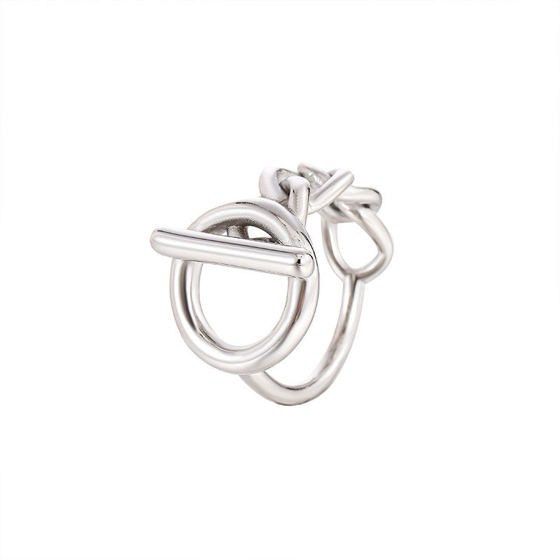 Wholesale Stylish Geometric Titanium Steel Ring