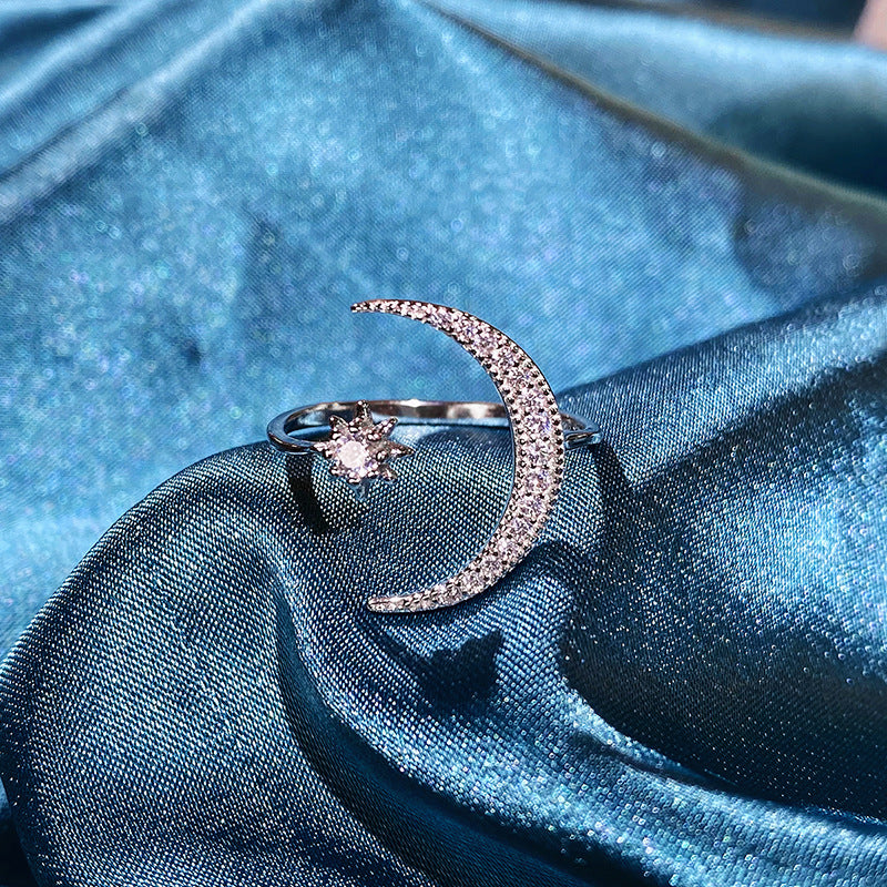 Wholesale s925 sterling silver crescent ring