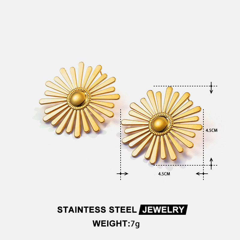 Wholesale Ocean Conch Rhinestone Pearl Earrings Stainless Steel Statement Ear Studs Fashion Accessory
