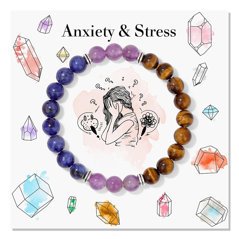Wholesale Amethyst Tiger Eye Stone Bracelet ACC-BT-Duoy003