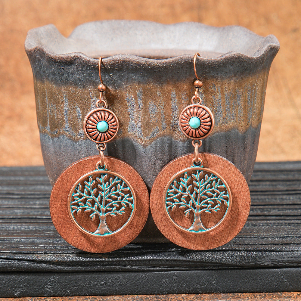 Wholesale Bohemian Geometric Tassel Earrings Zinc Alloy Jewelry Accessory