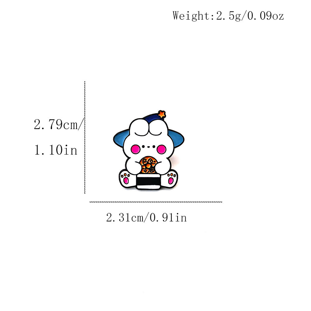 Wholesale 10pcs  Cute cartoon magic rabbit series brooch